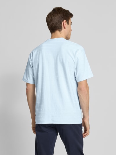 Scotch & Soda T-Shirt mit geripptem Rundhalsausschnitt Hellblau 5