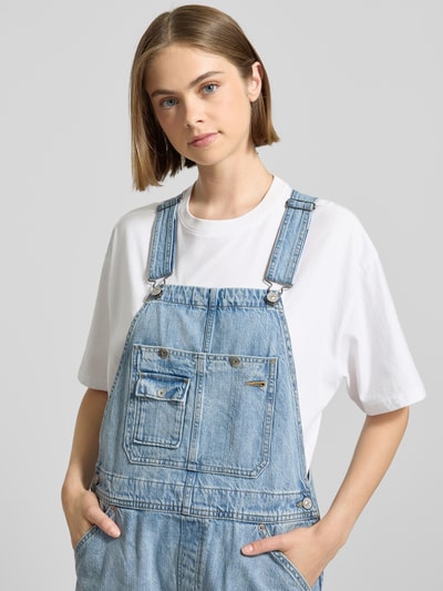 G-Star Raw Loose Fit Latzhose mit Eingrifftaschen Hellblau 3