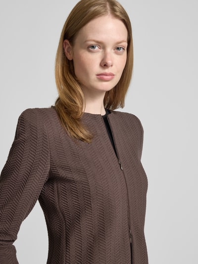 Emporio Armani Blazer mit Rundhalsausschnitt und Reißverschluss Taupe 3