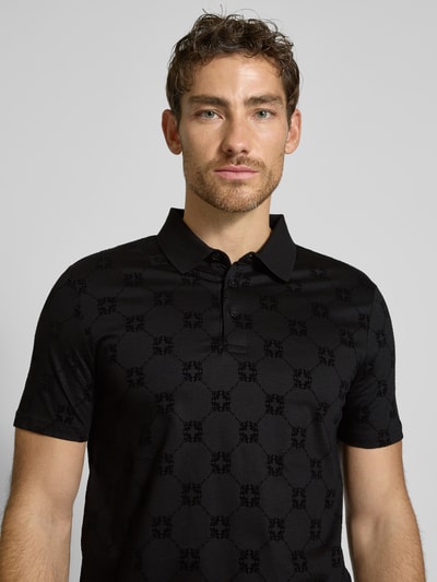 JOOP! Collection Koszulka polo męska JOOP! Collection;Czysta bawełna;Krój slim fit;Model ‘Bartholo’;Kołnierzyk polo z krótką listwą guzikową;Długość tyłu w rozmiarze M: 77 cm Czarny 3