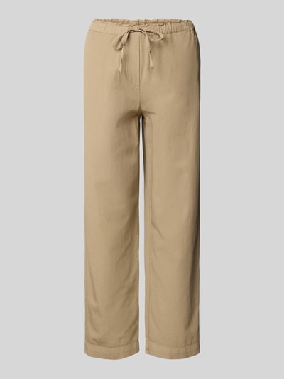 Marc O'Polo Tapered Jogpants aus luftigem Baumwoll-Leinen-Mix Beige 1