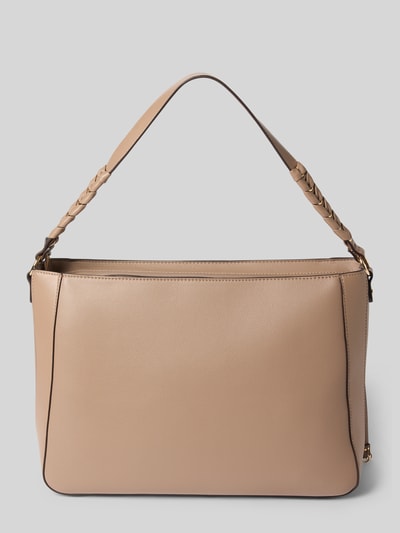 Produktfoto, Hobo Bag mit Label-Detail Modell 'GIHEN' von Liu Jo White in Beige mit Flecht-Optik Schultergurt, Reißverschlüsse, 40 cm Breite, 26 cm Länge, 14 cm Tiefe, 115 cm Schulterriemen, verstellbarer Schultergurt, Hauptfach mit Reißverschluss, Innenfach mit Reißverschlusstasche