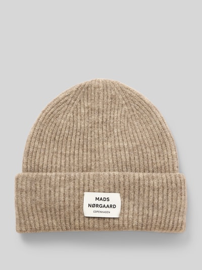 MADS NØRGAARD Beanie van scheerwolmix, model 'Tosca Anju' Taupe gemêleerd - 1