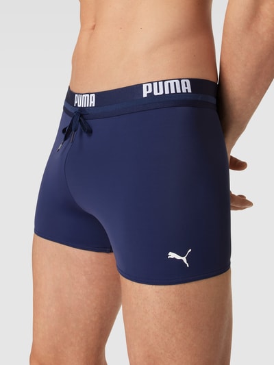 Puma Obcisłe bokserki z paskiem z logo Granatowy 3