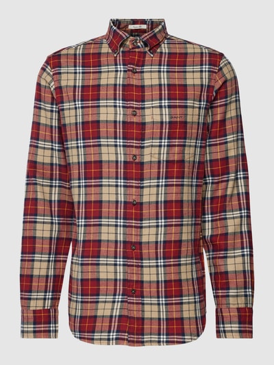 Gant Regular Fit Freizeithemd mit Tartan-Karo Bordeaux 2