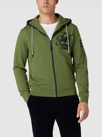 Aeronautica Militare Sweatjacke mit Label-Detail Oliv 4