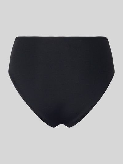 Produktfoto, Bikini-Slip mit Raffungen von Seafolly in Schwarz, glatte Textur, körpernaher Schnitt, Material-Mix mit Stretch-Anteil.