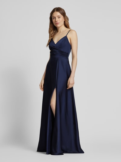 Laona Abendkleid in Wickel-Optik Dunkelblau 1