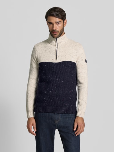 Tom Tailor Regular fit schipperstrui van katoenmix Blauw - 4