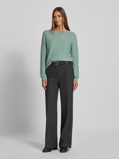 Christian Berg Woman Strickpullover mit gerippten Abschlüssen Helltuerkis 1