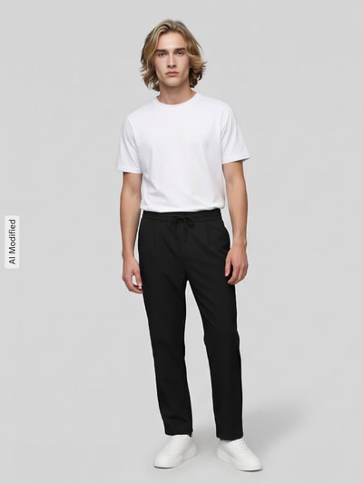 ONLY & SONS Weite Hose aus mit Bundfalten Modell 'WILL' Black 1