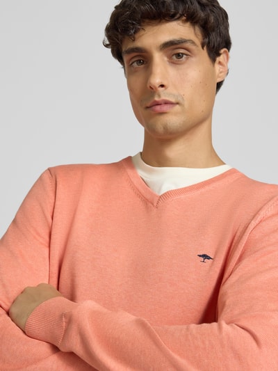 Fynch-Hatton Strickpullover mit Logo-Detail Apricot 3