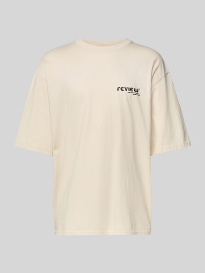 REVIEW T-shirt met labelprint Ecru - 2