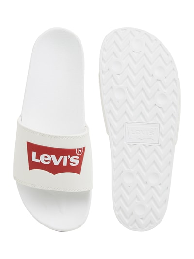 Levi’s® Acc. Instappers met logodetail, model 'June Batwing' Offwhite - 4