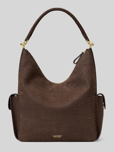 Lauren Ralph Lauren Handtas met echt leer Donkerbruin - 4