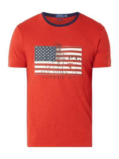 Polo Ralph Lauren Custom Slim Fit T-Shirt mit Logo-Aufnäher  Rot 2