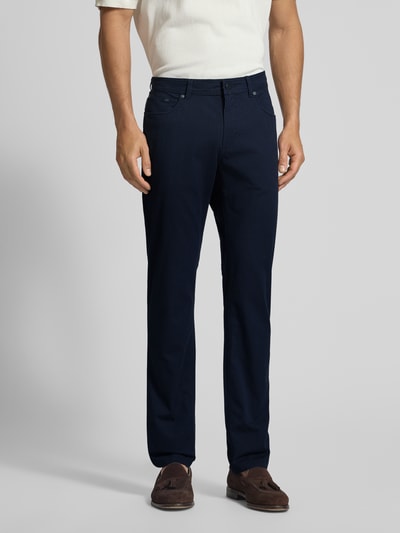 Christian Berg Men Spodnie materiałowe o kroju slim fit z dodatkiem bawełny ekologicznej i 5 kieszeniami Granatowy 4