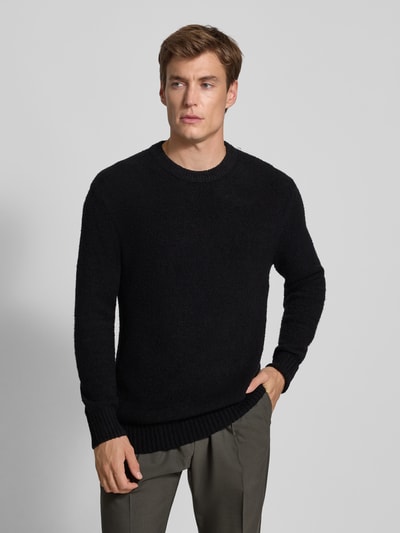 Strellson Regular fit gebreide pullover met wol, model 'BOSSE-R' Zwart - 4