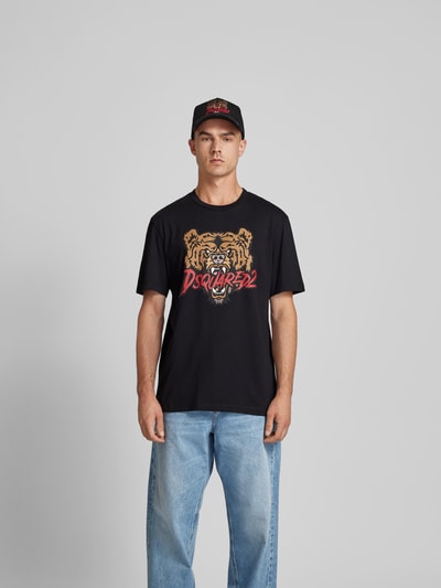 Dsquared2 T-Shirt mit Label-Print Black 4