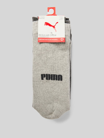 Puma Socken mit Label-Details im 3er-Pack Mittelgrau Melange 3