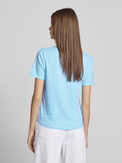 Tom Tailor Denim Regular Fit T-Shirt mit Knoten Detail Hellblau 5