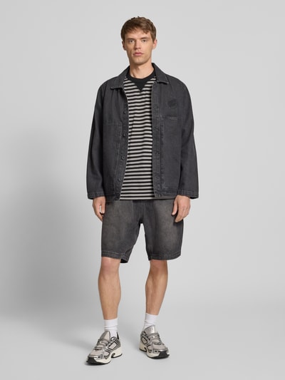 G-Star Raw T-shirt met labelstitching, model 'Nifous' Antraciet - 1