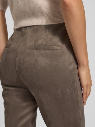 Betty Barclay Spodnie z imitacji skóry ze szwami podłużnymi Szarobrązowy 3