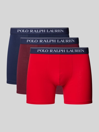 Polo Ralph Lauren Underwear Boxershort met band met label in een set van 3 stuks Bordeaux - 1