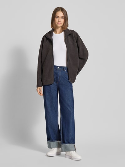 Noisy May Fleecejacke mit Stehkragen Modell 'COZY' Anthrazit 1