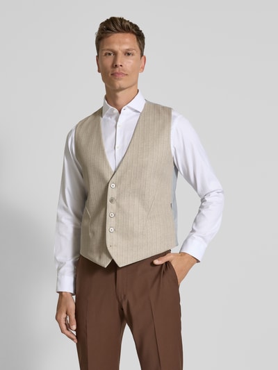 Zuitable Gilet met V-hals, model 'WESLEY' Beige - 6