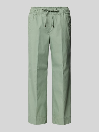TONI Stoffen broek met verkorte pasvorm en elastische band Olijfgroen - 2