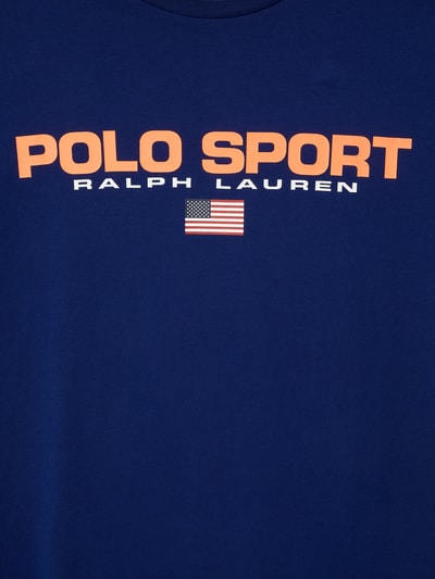 Polo Ralph Lauren T-shirt met labelopschrift Koningsblauw - 3