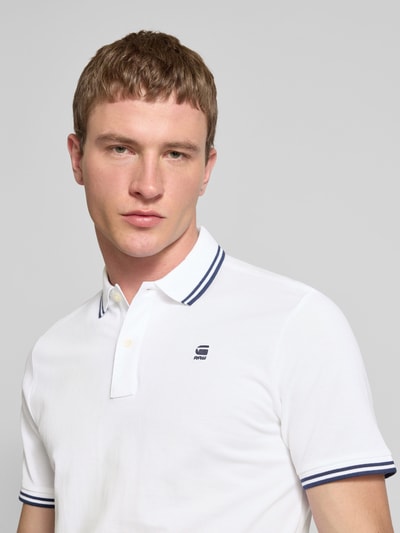 G-Star Raw Poloshirt met labelstitching Wit - 3