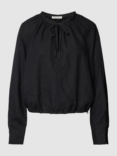 Marc O'Polo Bluse mit Schlüsselloch-Ausschnitt und Schnürung Black 2