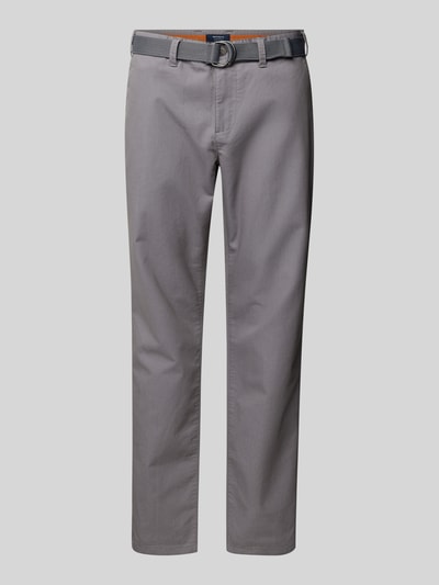 MCNEAL Slim Fit Chino mit Gürtel Silber 2