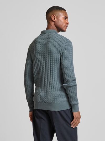 MCNEAL Strickpullover mit Zopfmuster Rauchblau 5