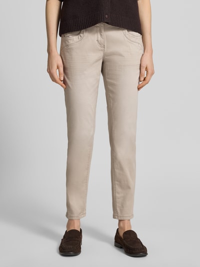 Tom Tailor Tapered Fit Chino aus Baumwoll-Mix Taupe 4