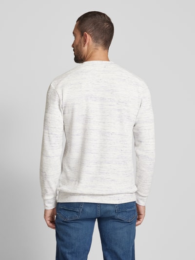 Tom Tailor Regular Fit Sweatshirt aus Baumwoll-Mix in Melange Offwhite 5