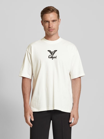 CARLO COLUCCI T-Shirt mit Label-Print Offwhite 4