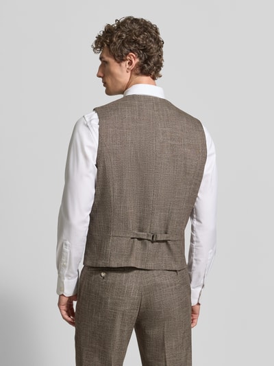 MCNEAL regular fit bodywarmer met paspelzakken Middenbruin - 5