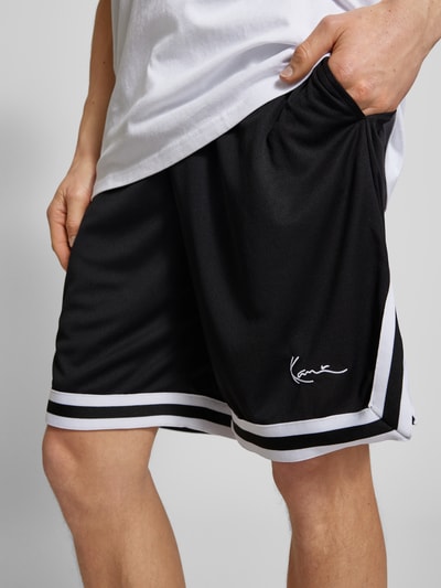 KARL KANI Loose Fit Shorts mit Label-Stitching Black 3