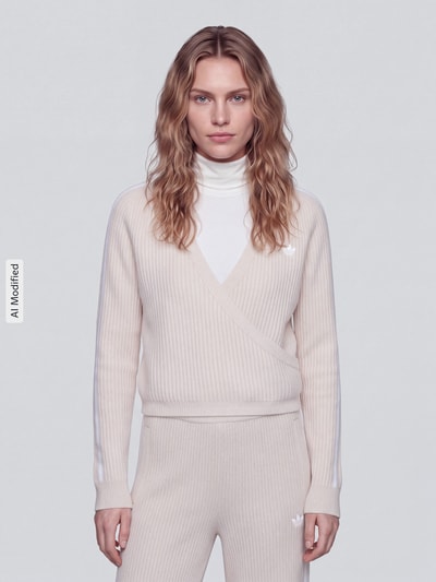 adidas Originals Sweter w kopertowy styl Beżowy 4
