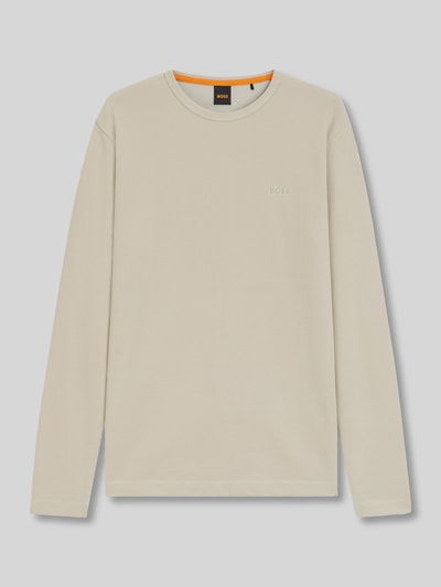 BOSS Orange Regular fit shirt met lange mouwen en wafelstructuur, model 'TEMPESTO' Zand - 2