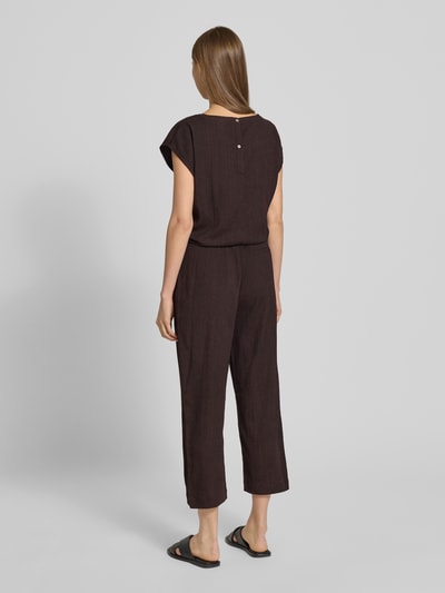 OPUS Kombinezon o kroju relaxed fit z fakturowanym wzorem model ‘Melti’ Orzechowy 5