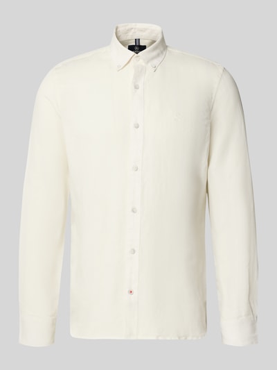 LERROS Regular Fit Freizeithemd aus Leinen-Baumwoll-Mix Offwhite 2