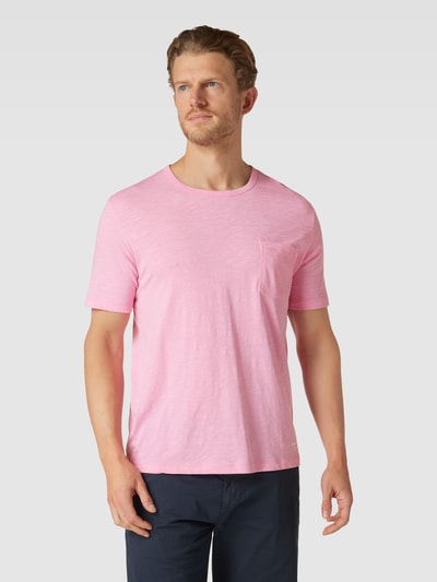 Marc O'Polo T-Shirt mit Brusttasche Pink 4