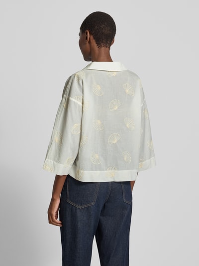 OPUS boxy fit blouse met stitchings model 'Famoni' Offwhite - 5