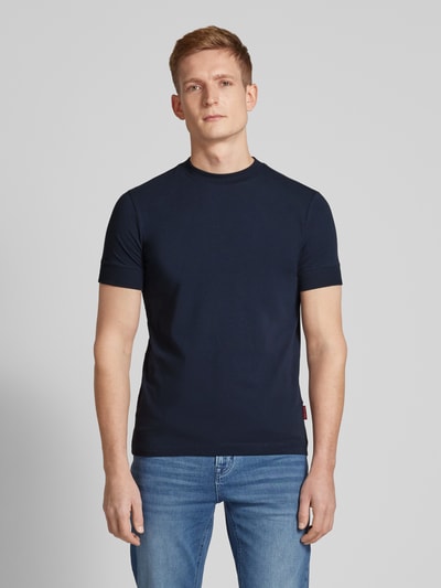 JOOP! Jeans T-shirt met ribboorden Marineblauw - 4