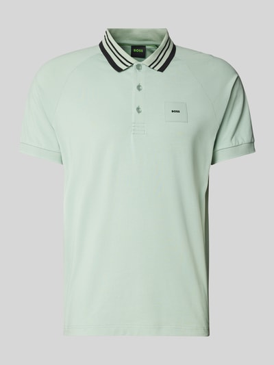 BOSS Green Regular Fit Poloshirt mit Label-Badge Modell 'Paddy' Mint 2