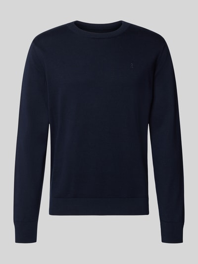 Productfoto, donkerblauwe katoenen pullover Regular Fit Pullover aus reiner Baumwolle model 'LOUKAA' van ARMEDANGELS, Heren